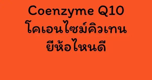 Coenzyme Q10 โคเอนไซม์คิวเทน ยี่ห้อไหนดี
