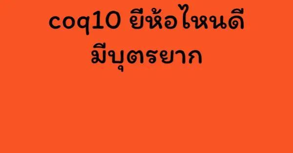 coq10 ยี่ห้อไหนดี มีบุตรยาก