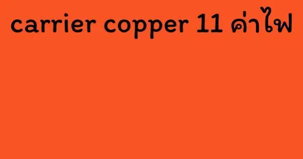 carrier copper 11 ค่าไฟ