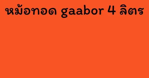 หม้อทอด gaabor 4 ลิตร