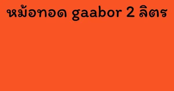 หม้อทอด gaabor 2 ลิตร