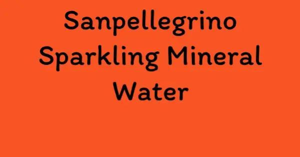 Sanpellegrino Sparkling Mineral Water