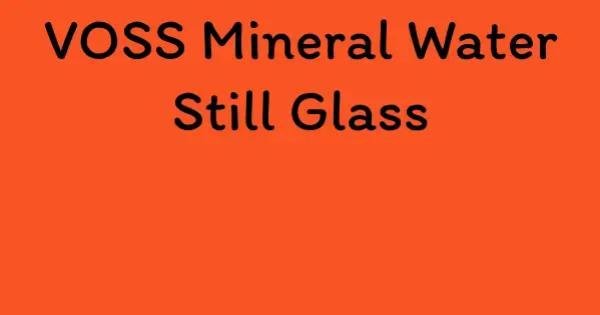VOSS Mineral Water Still Glass