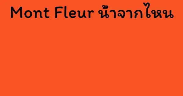 Mont Fleur น้ำจากไหน