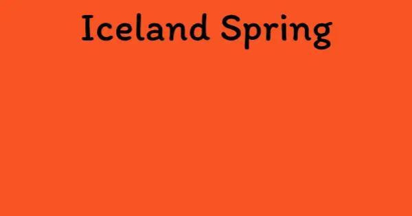 Iceland Spring