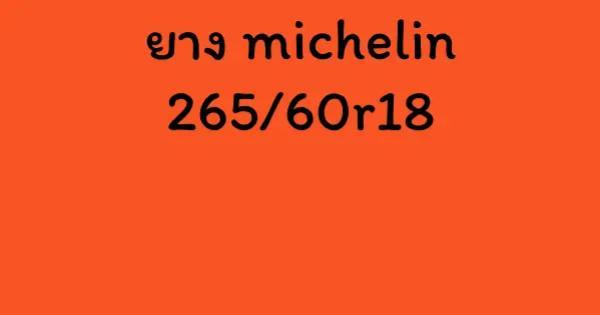ยาง michelin 265/60r18