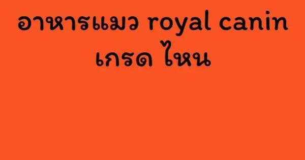 อาหารแมว royal canin เกรด ไหน