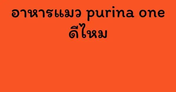 อาหารแมว purina one ดีไหม