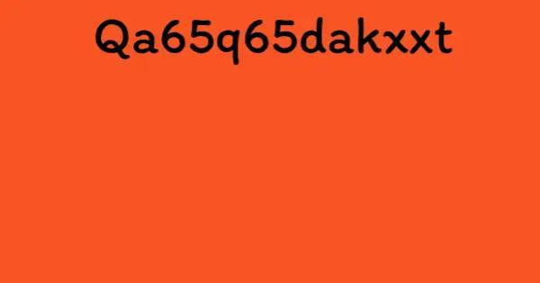 Qa65q65dakxxt