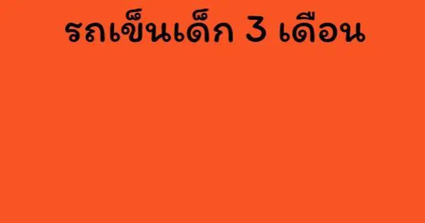 รถเข็นเด็ก 3 เดือน